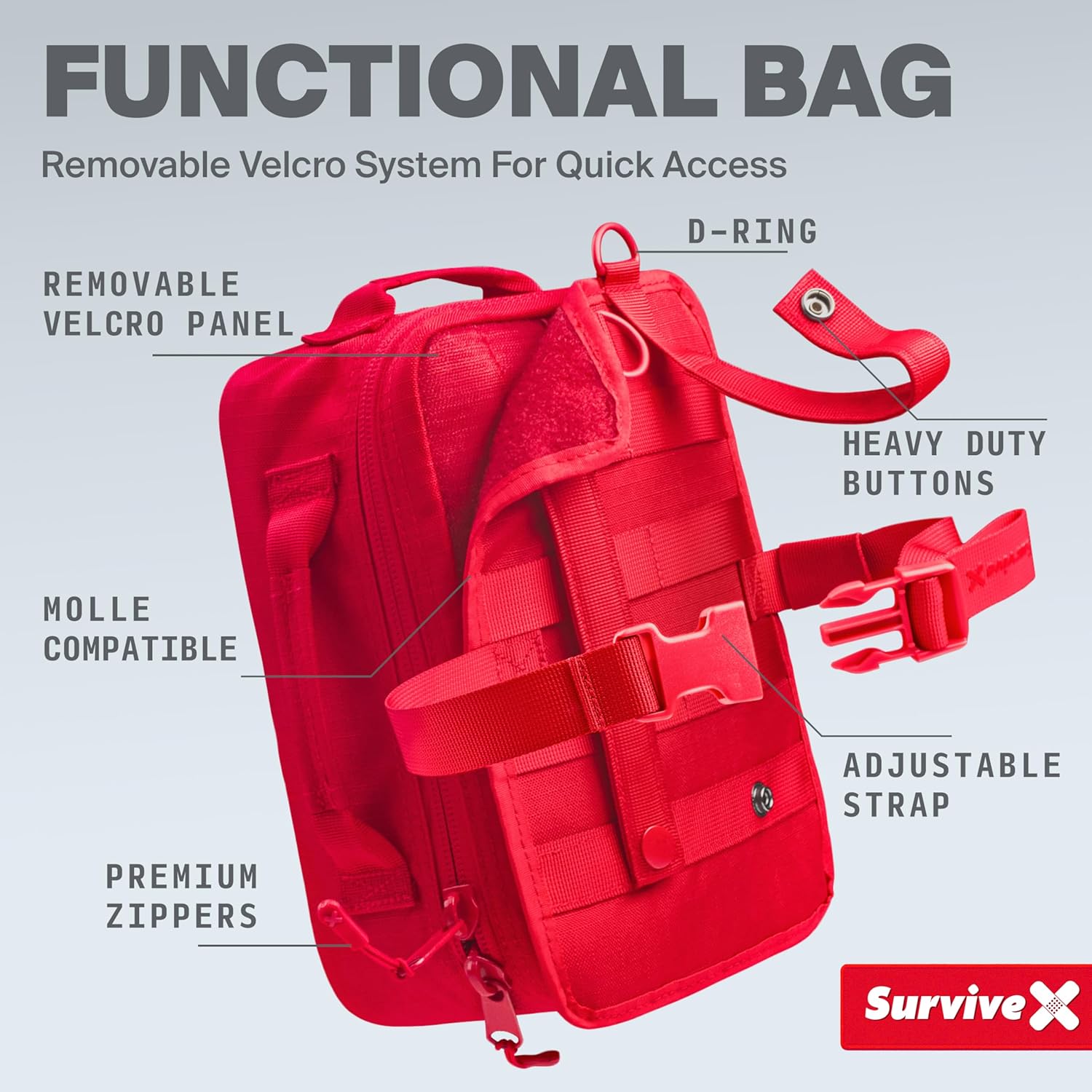 An integrated emergency kit suitable for your car, home, and adventures. Your ultimate emergency solution.